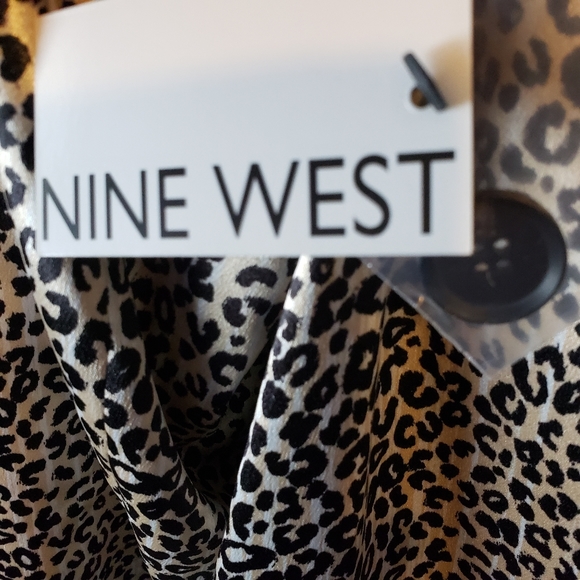Nine West Animal Print Blazer NWT Size M - Picture 5 of 7